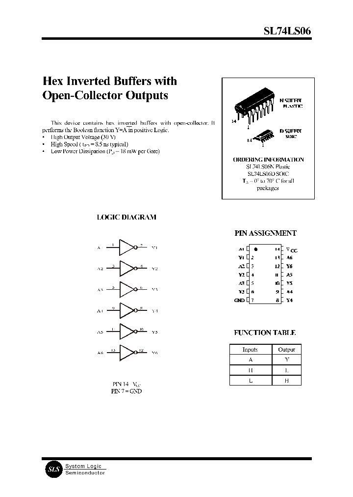 SL74LS06_156285.PDF Datasheet