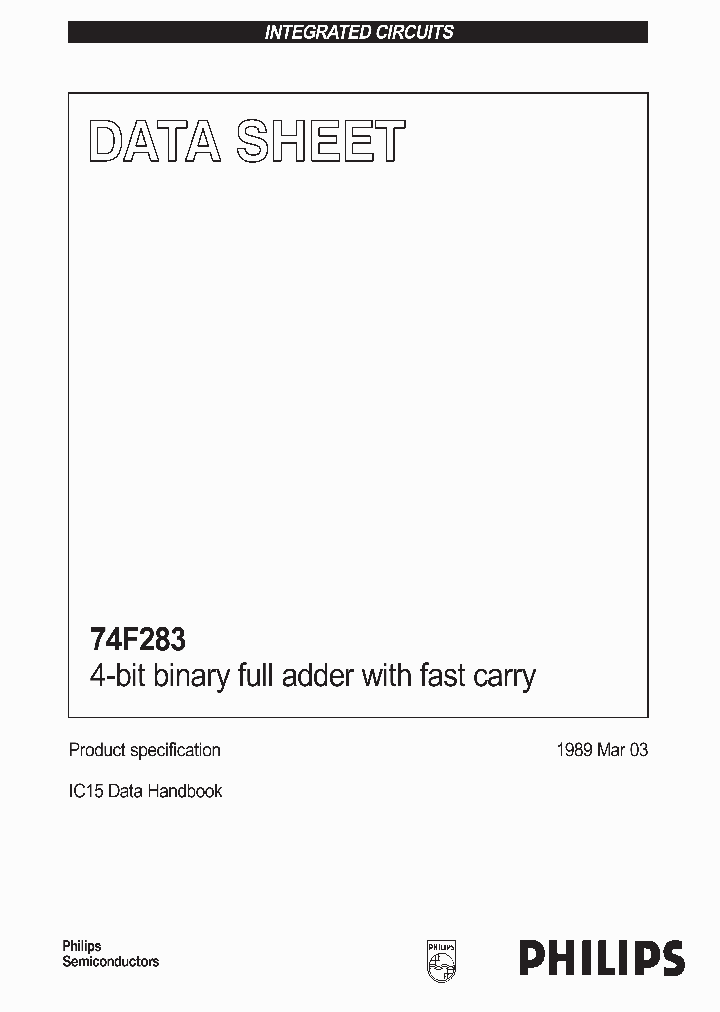 74F283_331595.PDF Datasheet