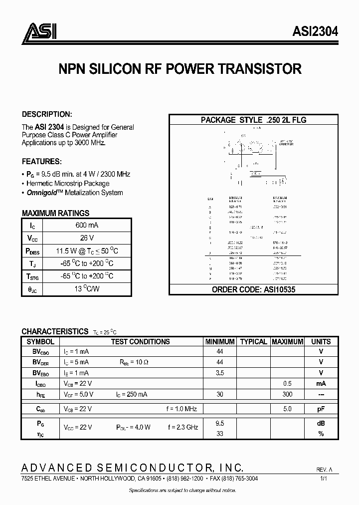 ASI2304_359055.PDF Datasheet