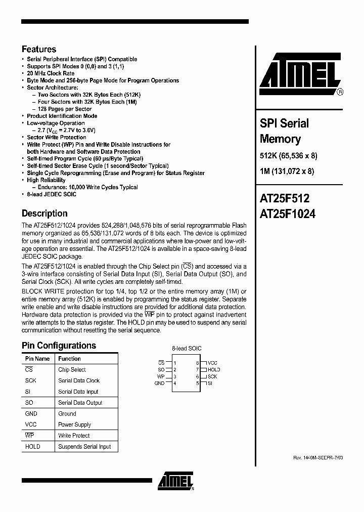 AT25F1024_76342.PDF Datasheet