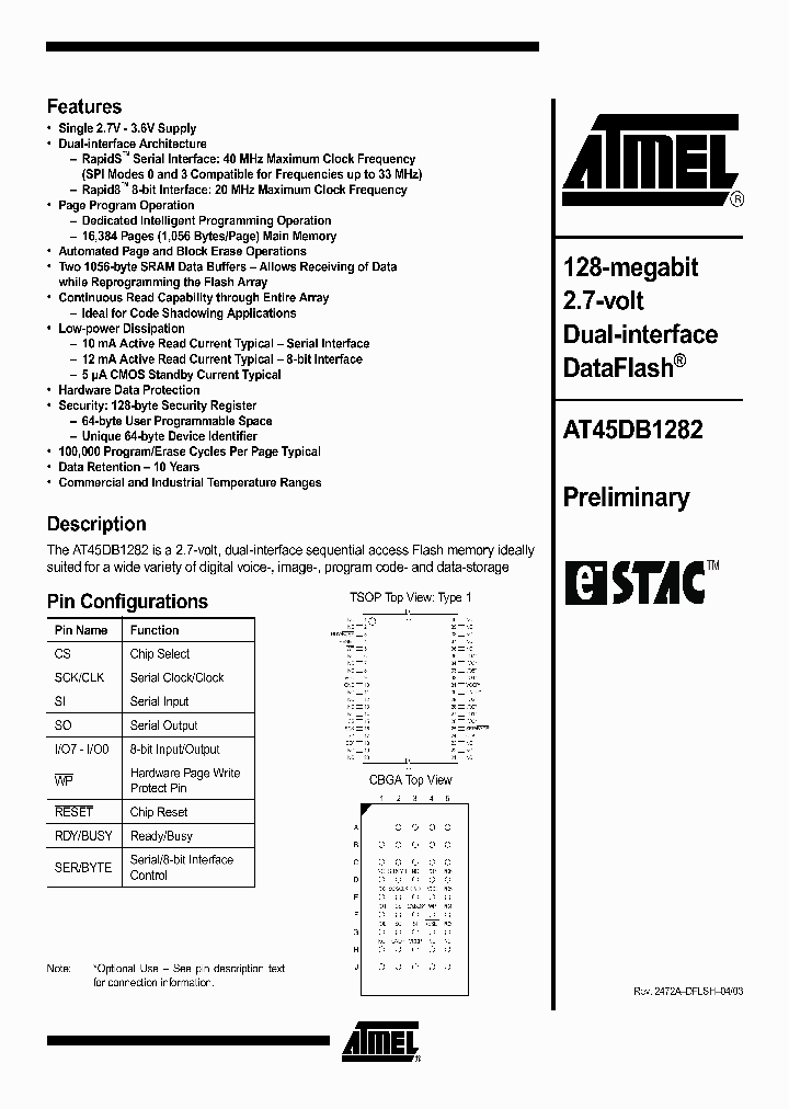 AT45DB1282_322397.PDF Datasheet