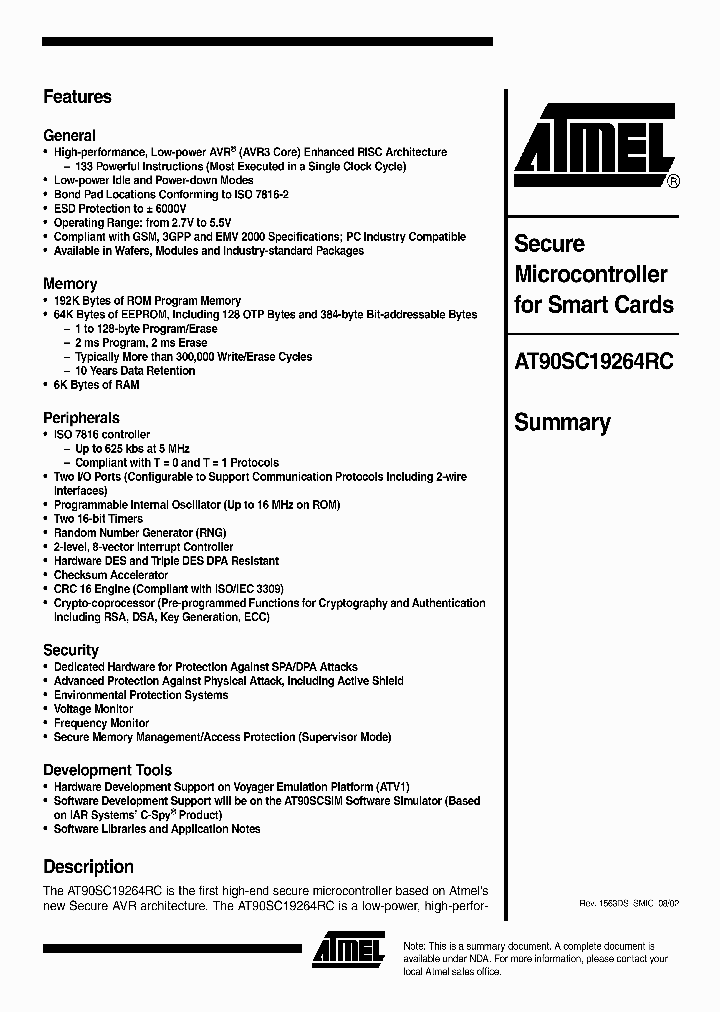 AT90SC19264RC_346303.PDF Datasheet