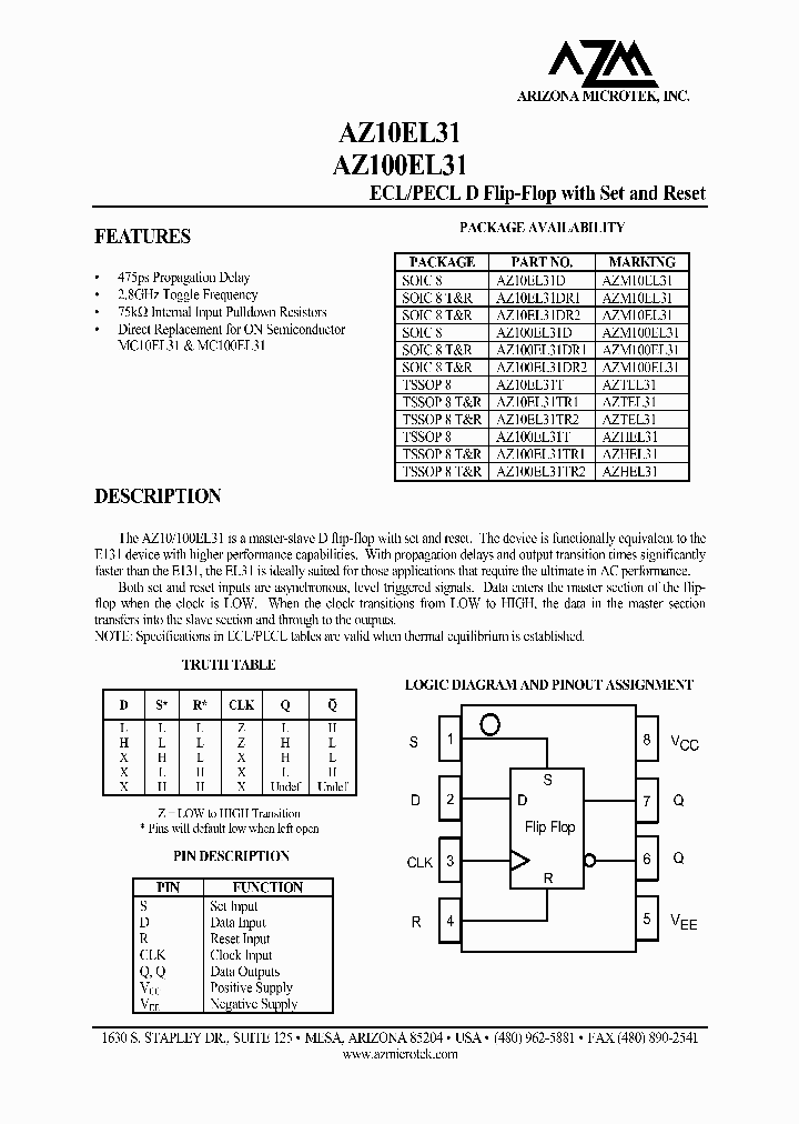 AZ100EL31_357717.PDF Datasheet