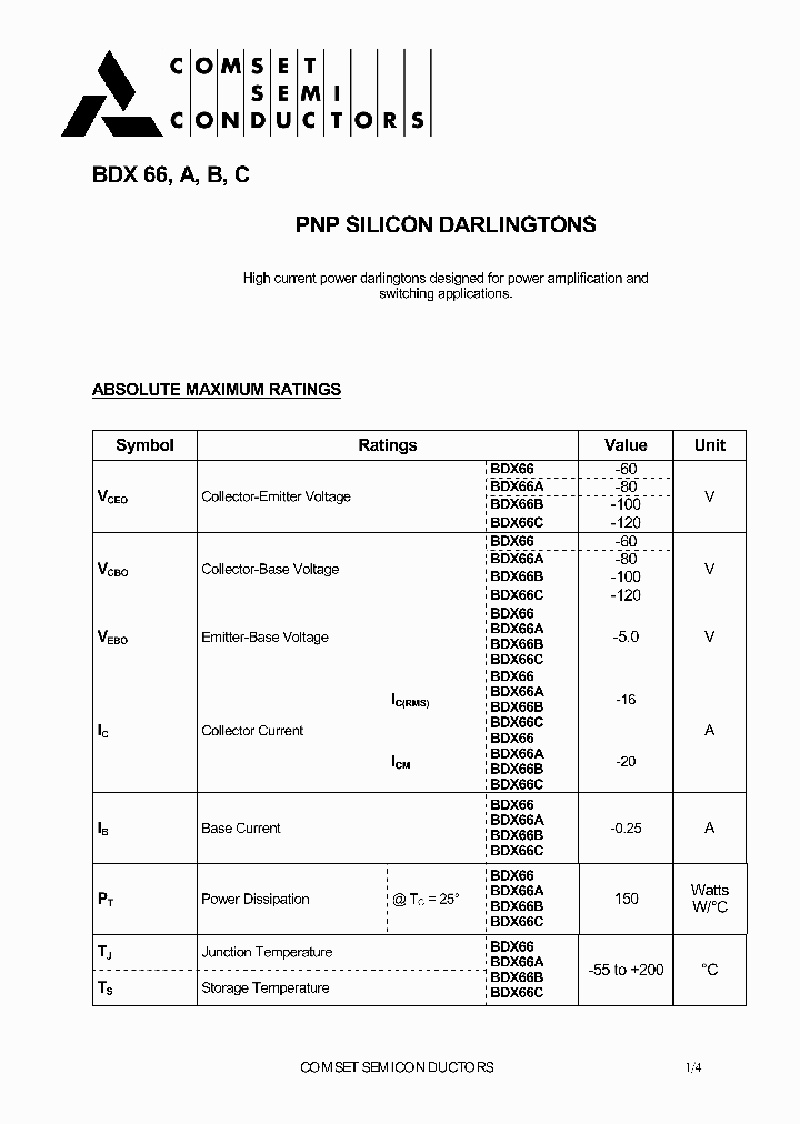 BDX66_315791.PDF Datasheet