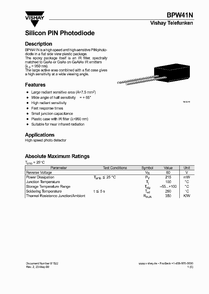 BPW41N_320283.PDF Datasheet