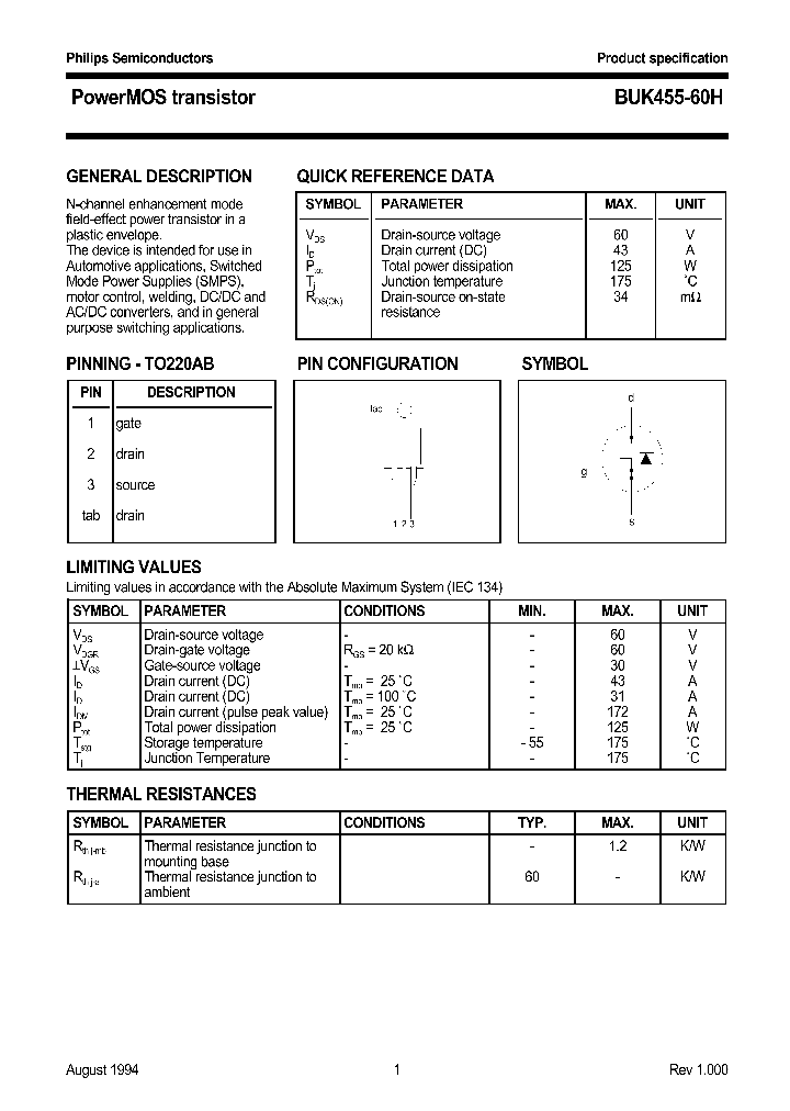 BUK455-60H_335015.PDF Datasheet