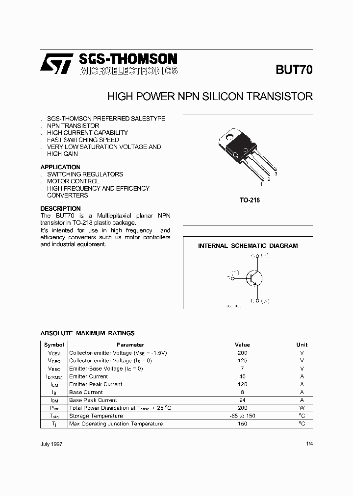 BUT70_373480.PDF Datasheet