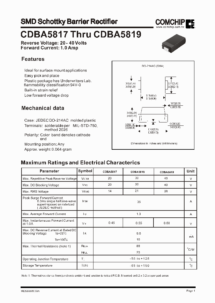 CDBA5819_337821.PDF Datasheet