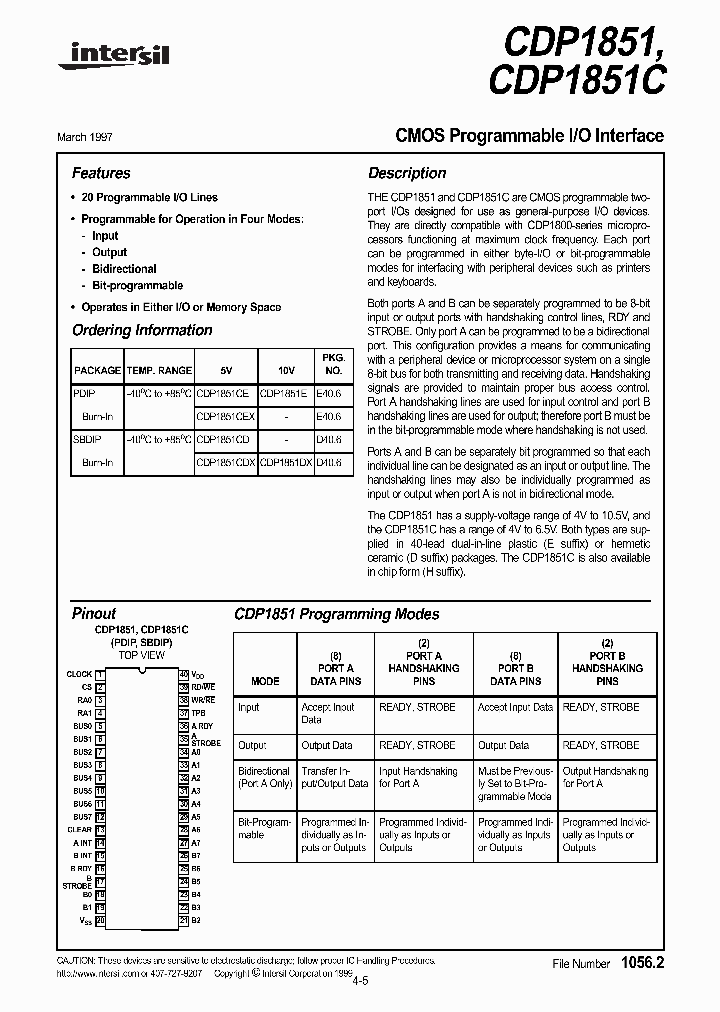 CDP1851_88415.PDF Datasheet