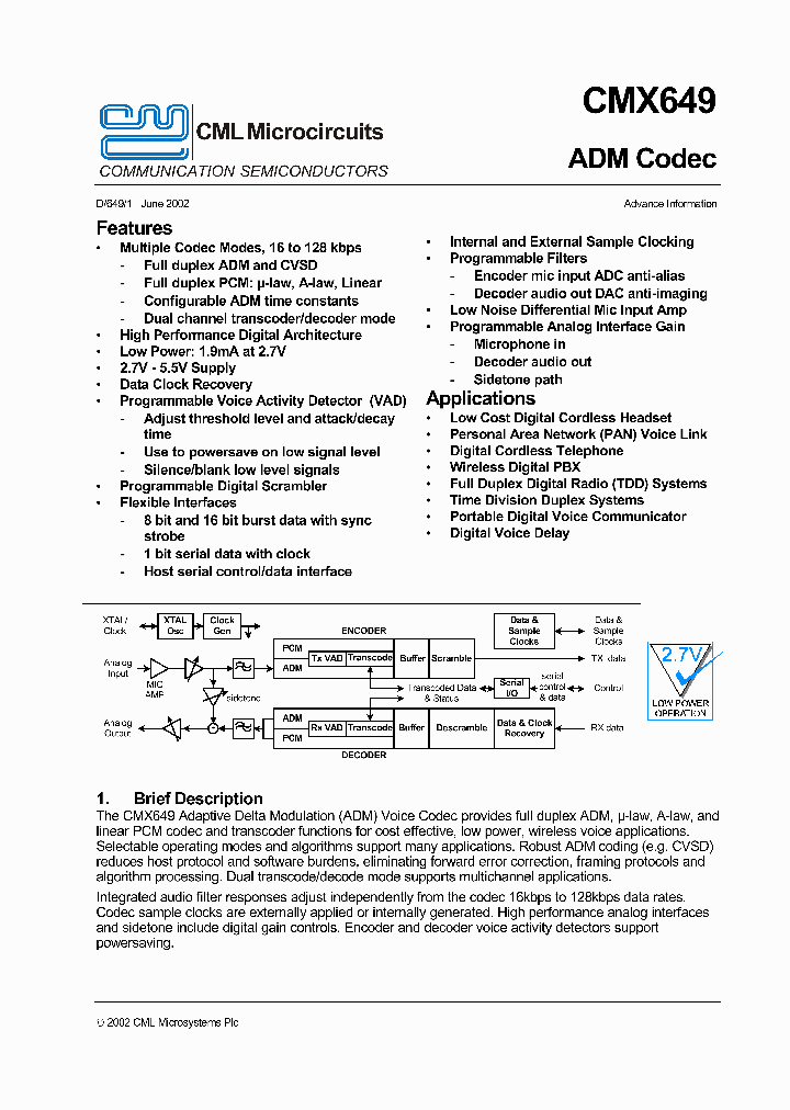 CMX649_187097.PDF Datasheet