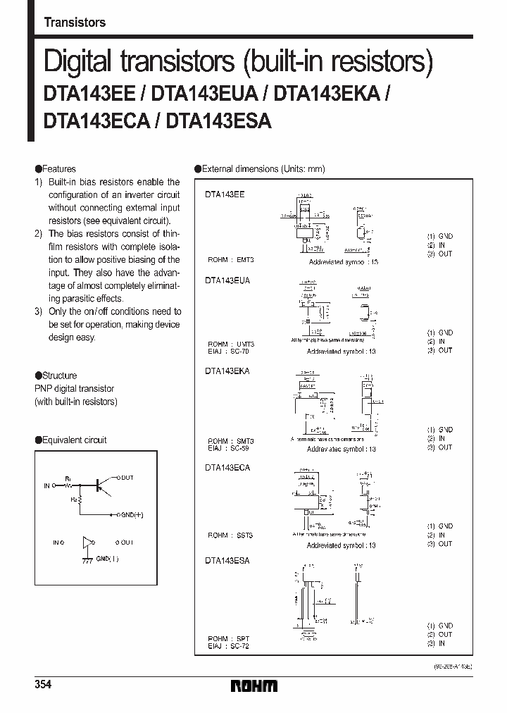 DTA143ECA_110600.PDF Datasheet