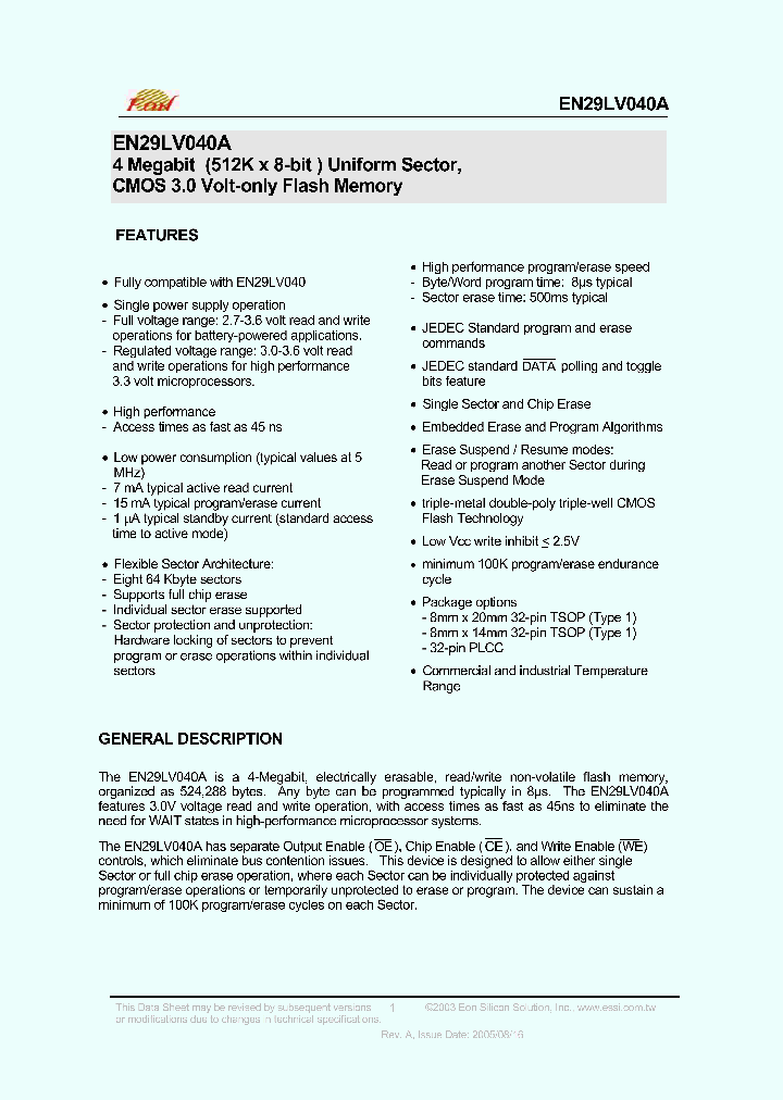 EN29LV040A_355401.PDF Datasheet