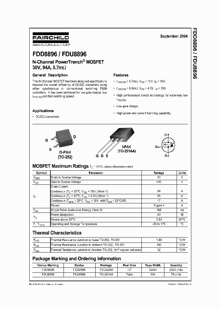 FDD8896_359274.PDF Datasheet