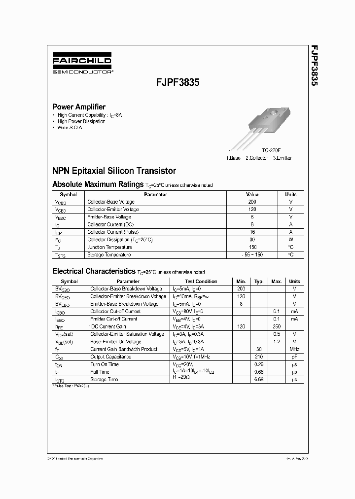 FJPF3835_328086.PDF Datasheet