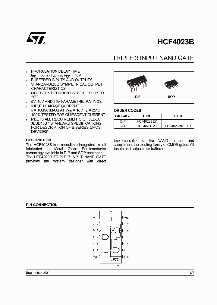 HCF4023_196714.PDF Datasheet