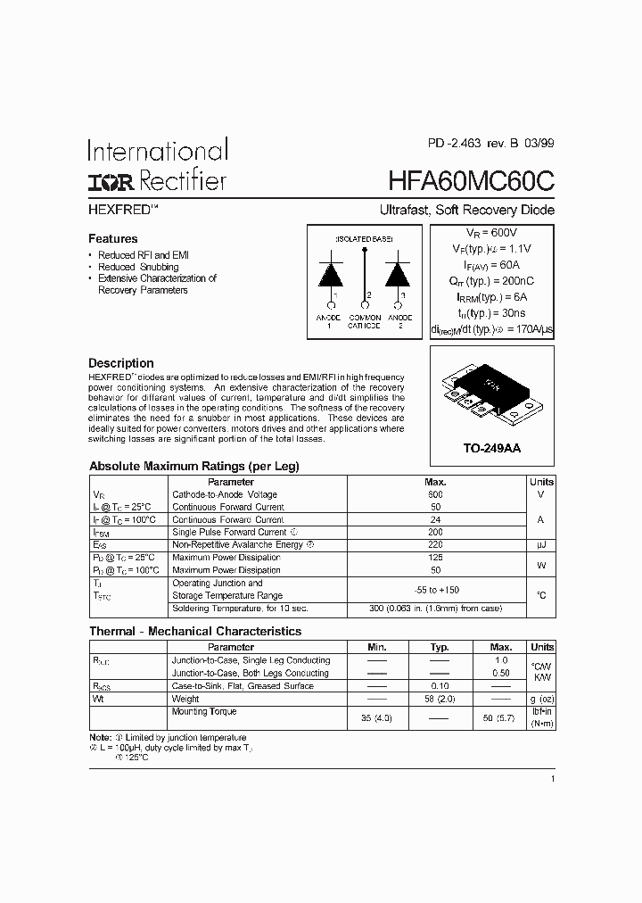 HFA60MC60C_352802.PDF Datasheet