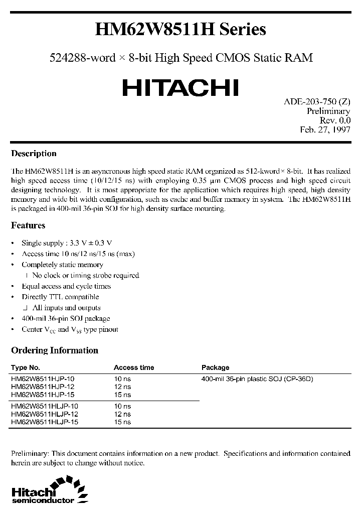 HM62W8512ASERIES_311445.PDF Datasheet