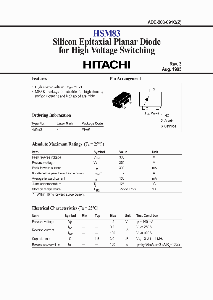 HSM83_340999.PDF Datasheet