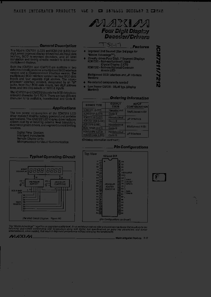 ICM7211AMIPL_316322.PDF Datasheet