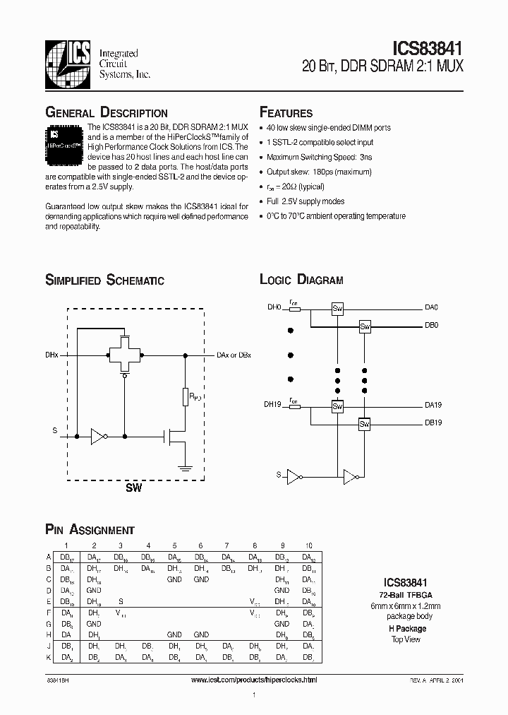 ICS83841_311746.PDF Datasheet