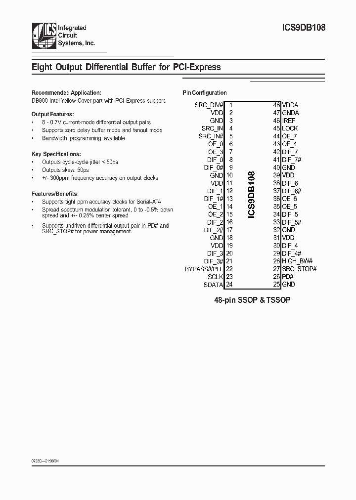 ICS9DB108_314806.PDF Datasheet