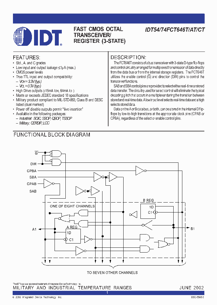 IDT74FCT646AT_339289.PDF Datasheet