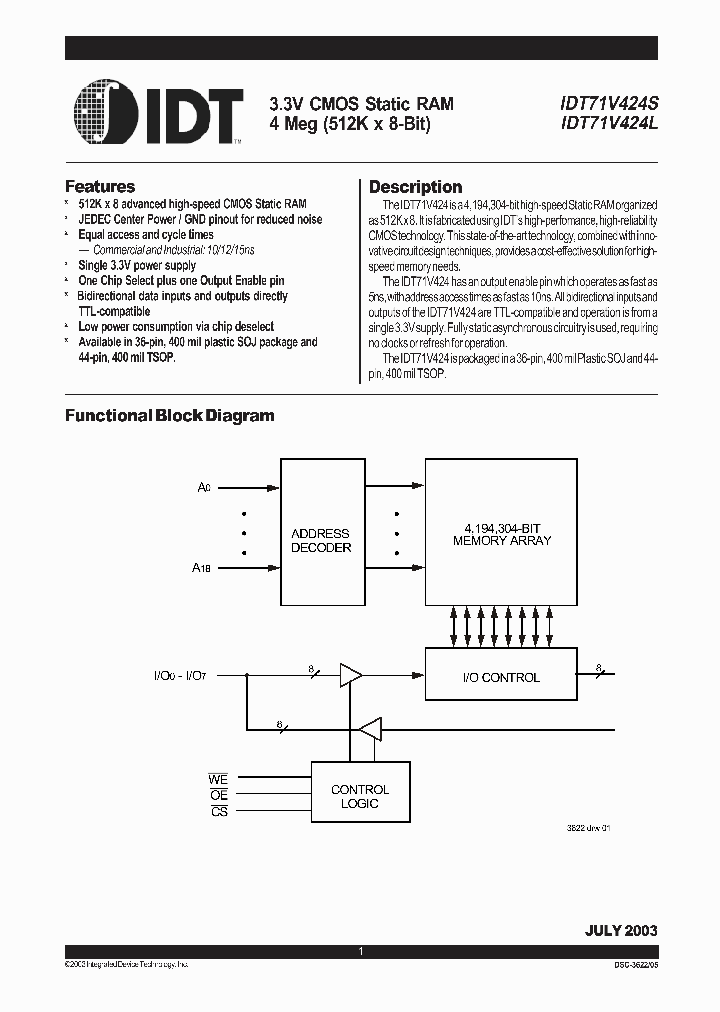 IDT71V424L_307699.PDF Datasheet