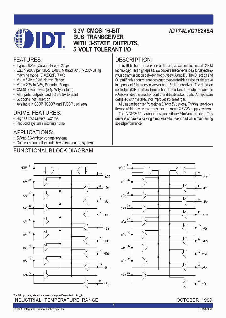 IDT74LVC16245A_198867.PDF Datasheet