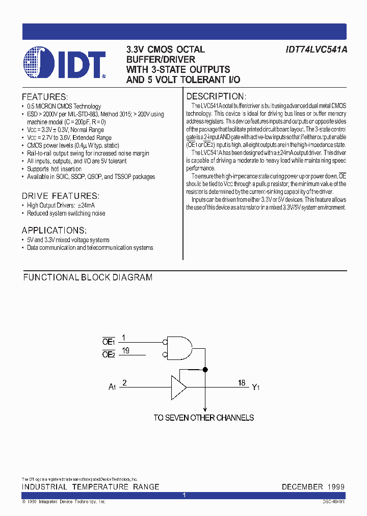 IDT74LVC541A_307377.PDF Datasheet