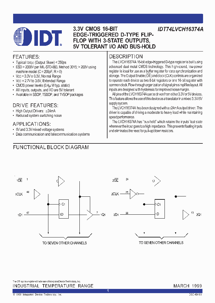 IDT74LVCH16374A_312980.PDF Datasheet