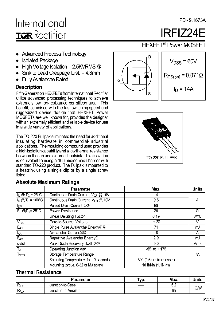 IRFIZ24E_314999.PDF Datasheet