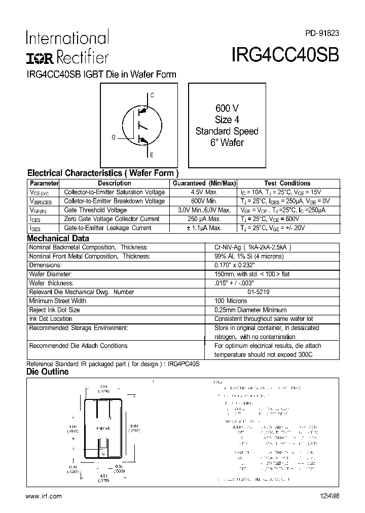 IRG4CC40SB_187472.PDF Datasheet