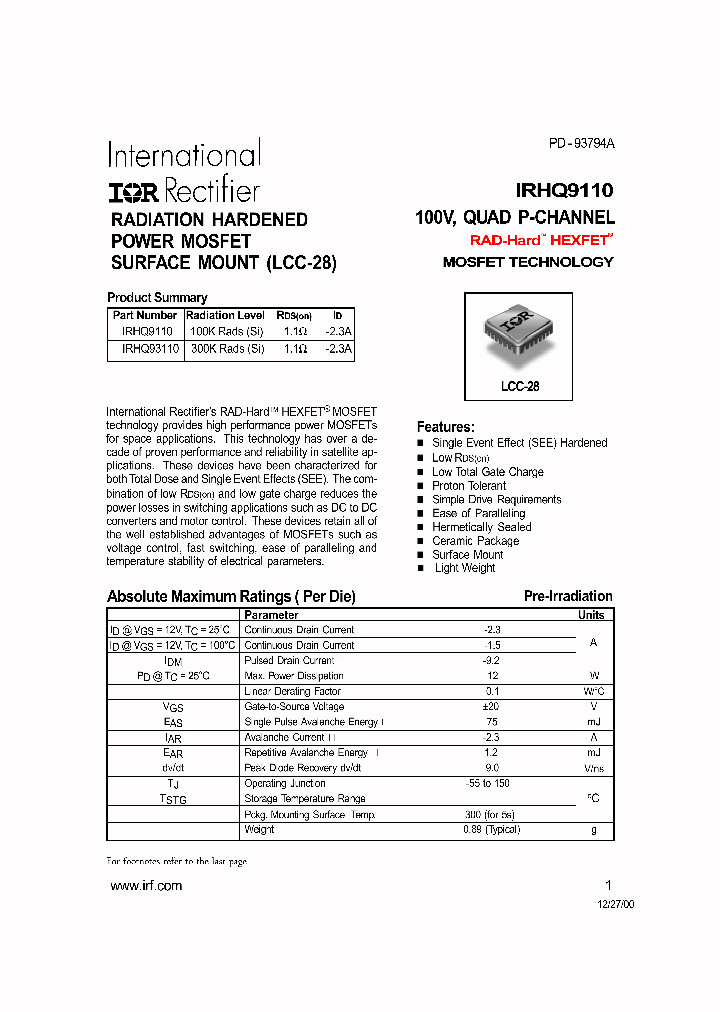 IRHQ9110_319008.PDF Datasheet