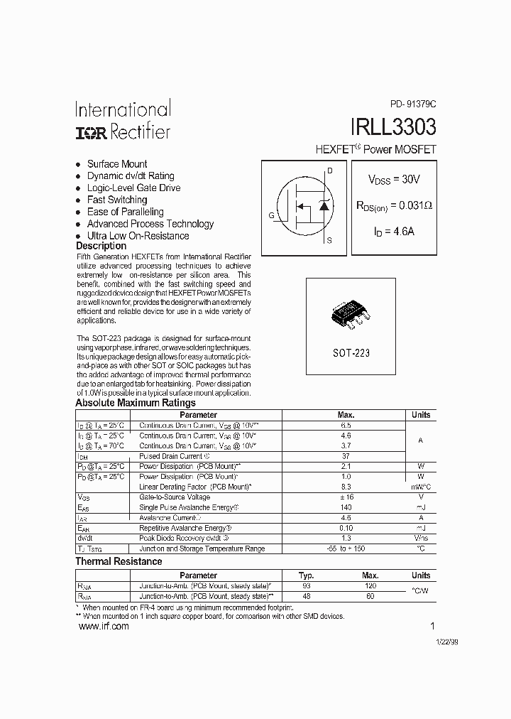 IRLL3303_307902.PDF Datasheet