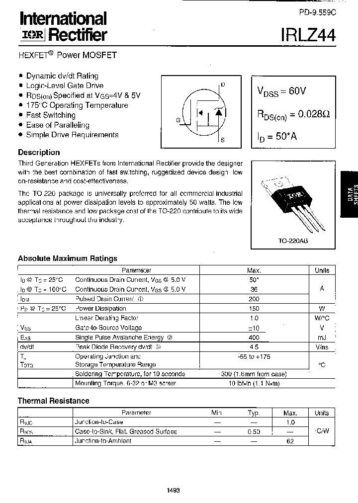 IRLZ44_196907.PDF Datasheet