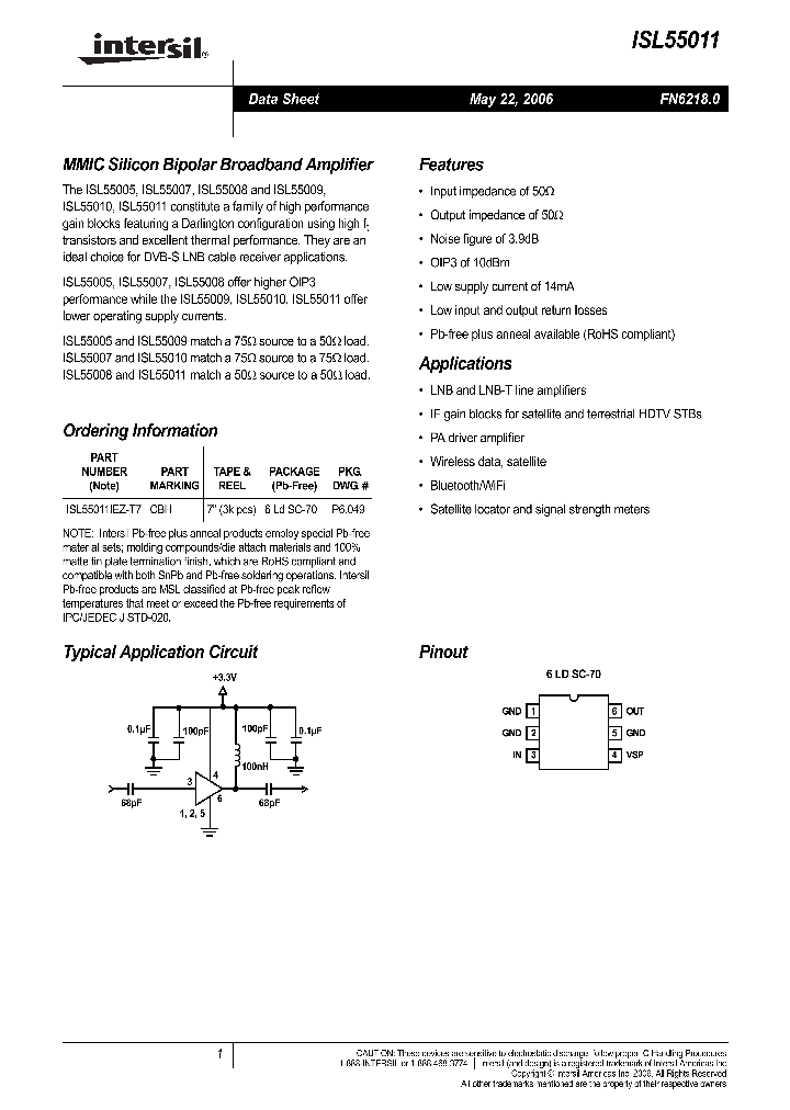 ISL55011_340446.PDF Datasheet