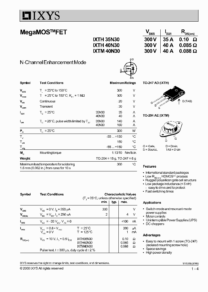 IXTH35N30_359078.PDF Datasheet