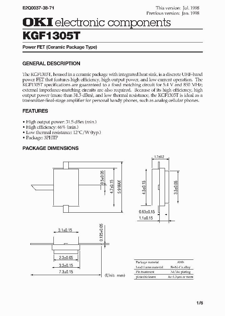 KGF1305T_313629.PDF Datasheet