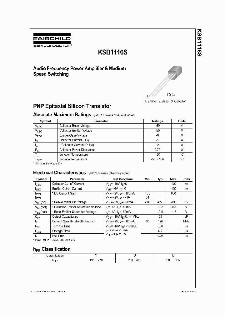 KSB1116S_325470.PDF Datasheet