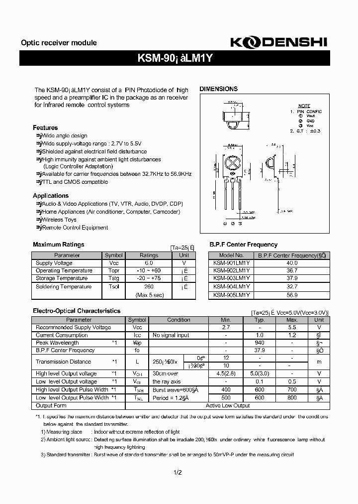 KSM-901LM1Y_319740.PDF Datasheet