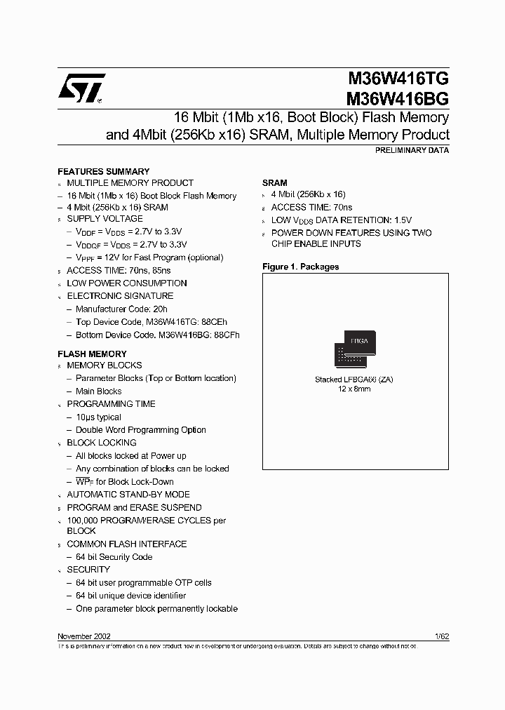 M36W416TG_319295.PDF Datasheet
