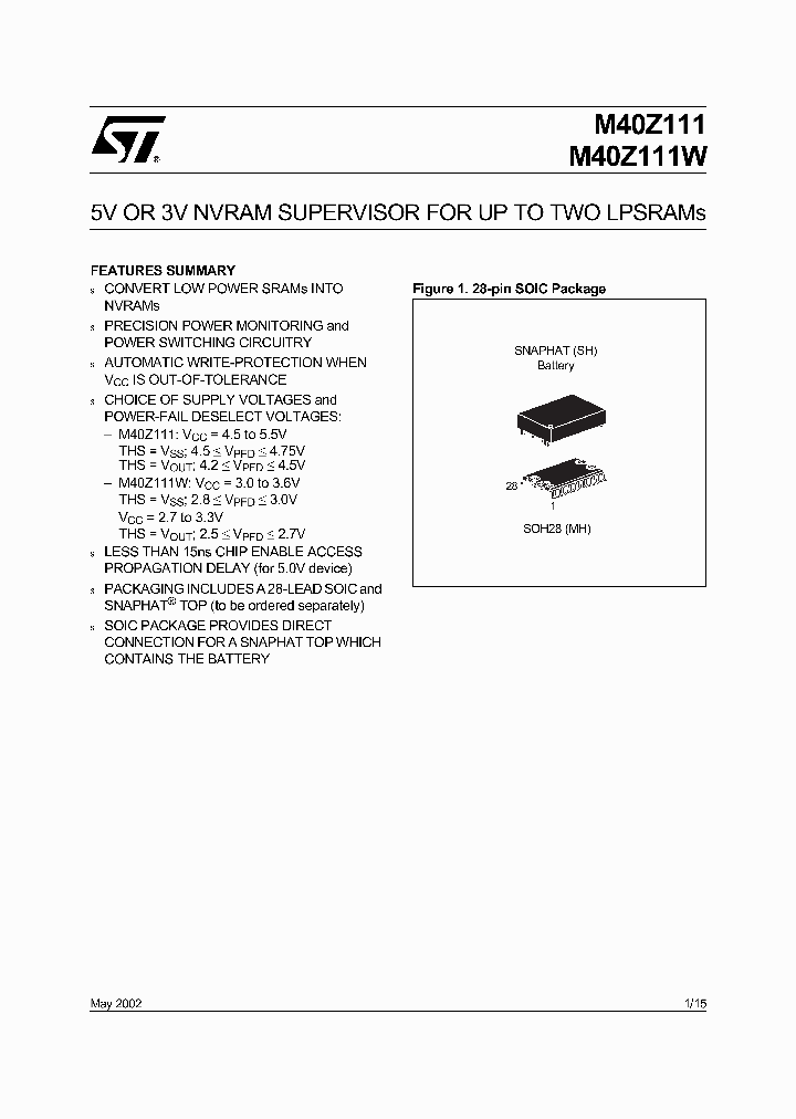 M40Z111_374799.PDF Datasheet