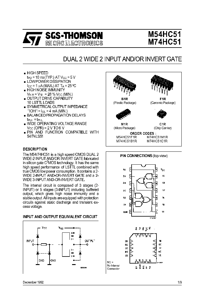 M74HC51_348348.PDF Datasheet