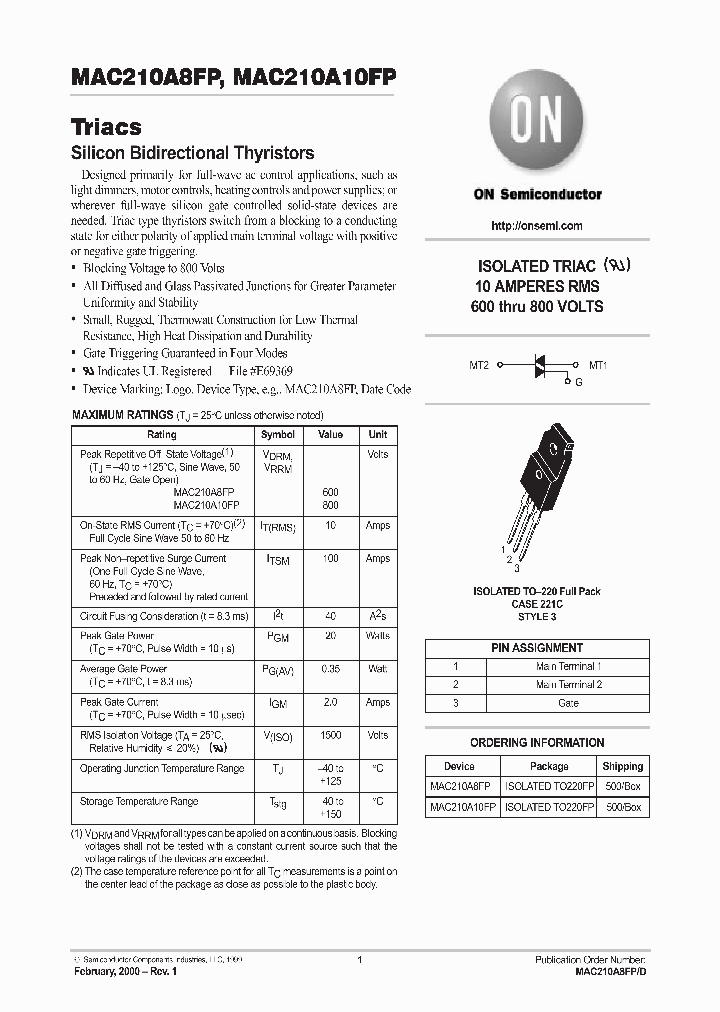 MAC210A10FP_318797.PDF Datasheet