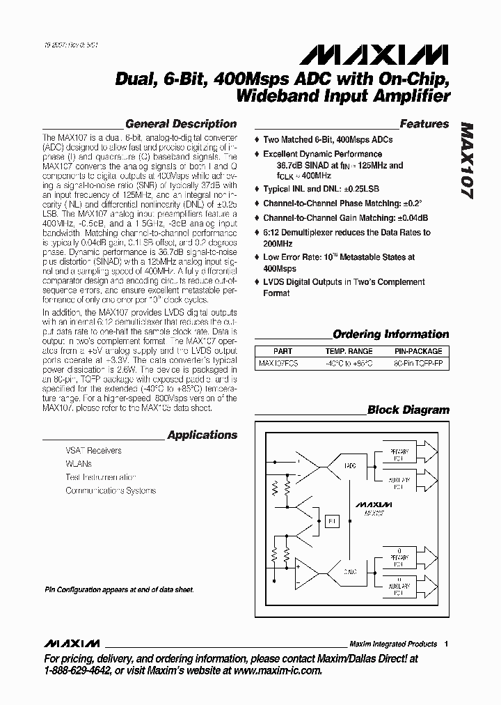 MAX107_328849.PDF Datasheet