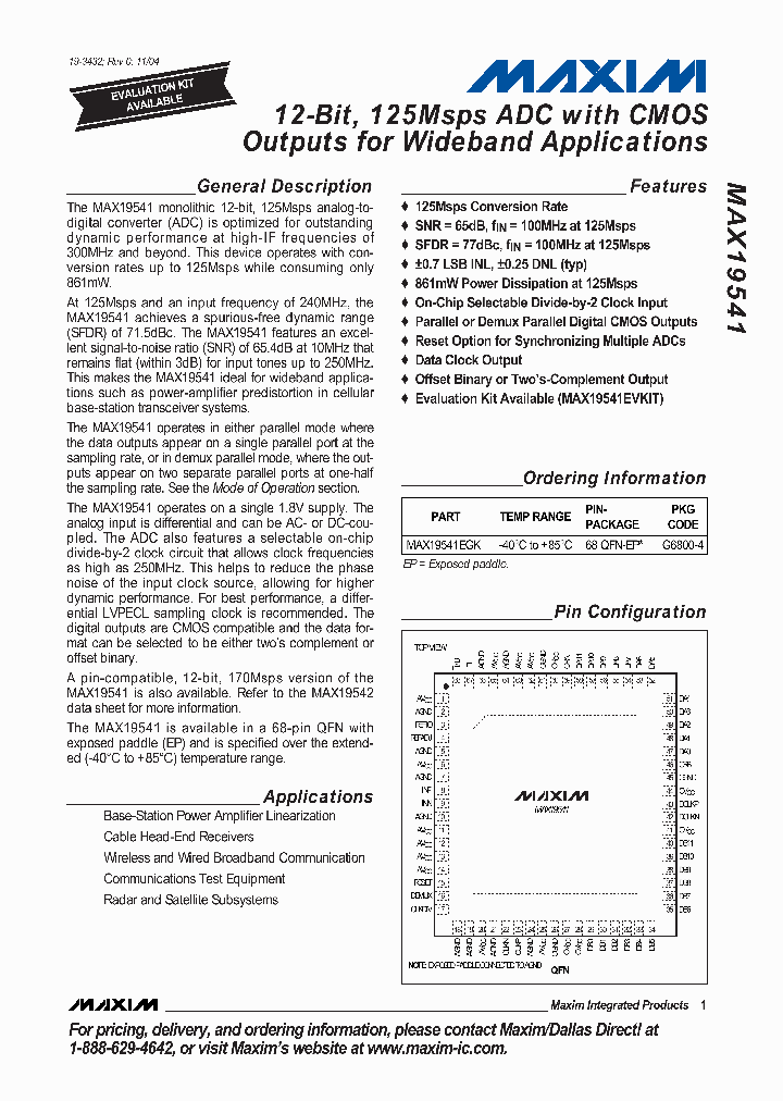 MAX19541_201621.PDF Datasheet