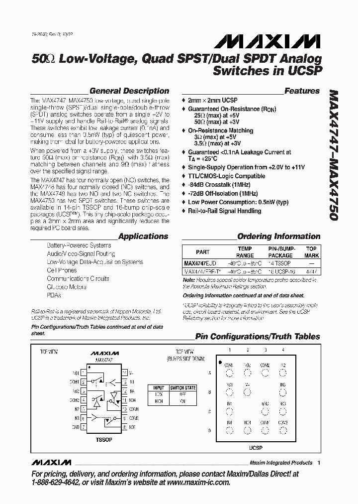 MAX4748_321367.PDF Datasheet