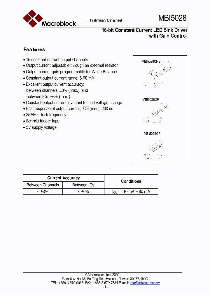 MBI5028_309447.PDF Datasheet