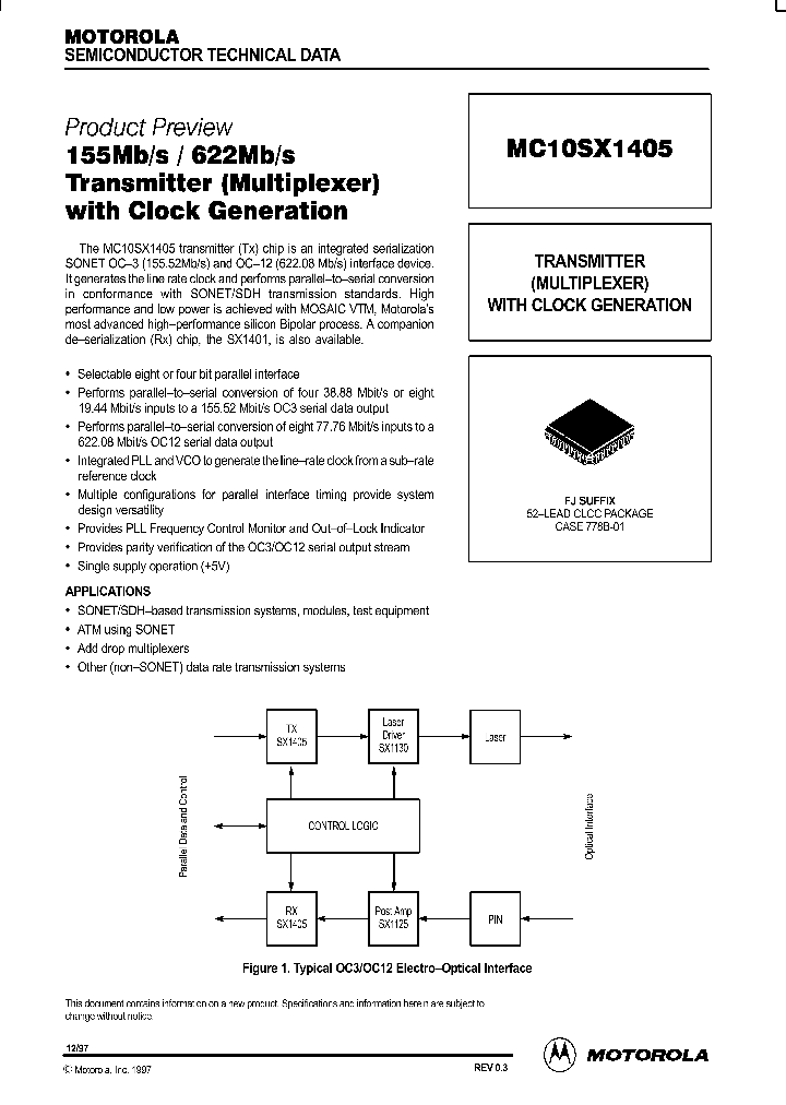 MC10SX1405_332323.PDF Datasheet