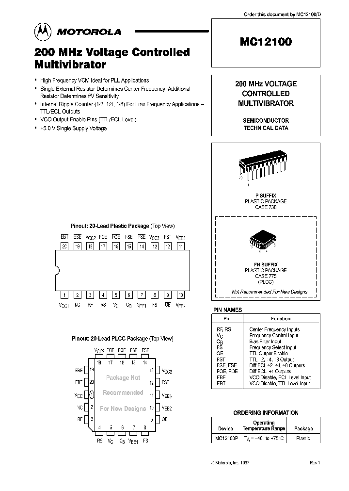 MC12100FN_351122.PDF Datasheet